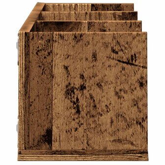 Cd-wandschap 75x18x18 cm bewerkt hout oud houtkleurig 5