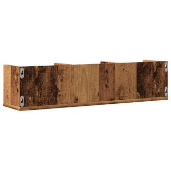 Cd-wandschap 75x18x18 cm bewerkt hout oud houtkleurig 6