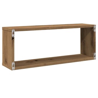 Wandschappen kubus 6 st 60x15x23 cm hout artisanaal eiken 7