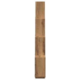 Wandschap kubus 90x15x119,5 cm bewerkt hout artisanaal eiken 5
