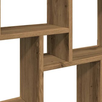 Wandschap kubus 90x15x119,5 cm bewerkt hout artisanaal eiken 7