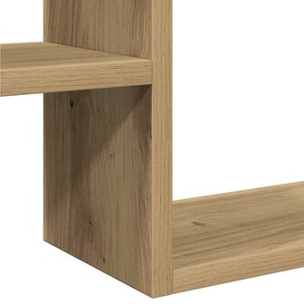 Wandschappen kubus 2 st 50x15x50 cm hout artisanaal eiken 8