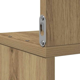 Hoekwandschap 20x20x127,5 cm bewerkt hout artisanaal eiken 7