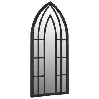 Tuinspiegel 70x30 cm ijzer zwart 3