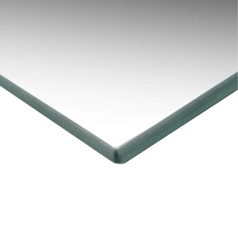 Wandspiegel met LED-lampen vierkant glas 6