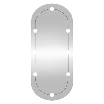 Wandspiegel met LED&amp;apos;s ovaal 25x60 cm glas 5