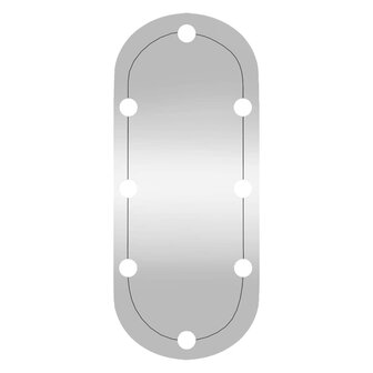 Wandspiegel met LED&amp;apos;s ovaal 30x70 cm glas 5