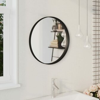 Wandspiegel 50 cm zwart 1