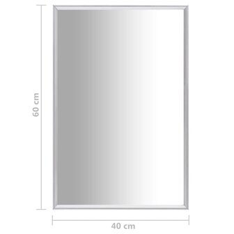 Spiegel 60x40 cm zilverkleurig 5