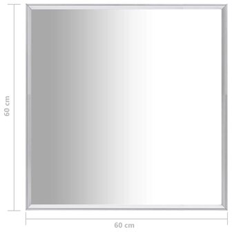 Spiegel 60x60 cm zilverkleurig 5