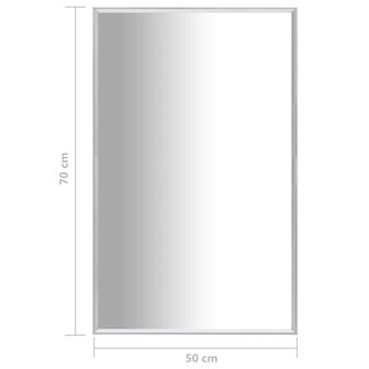 Spiegel 70x50 cm zilverkleurig 5