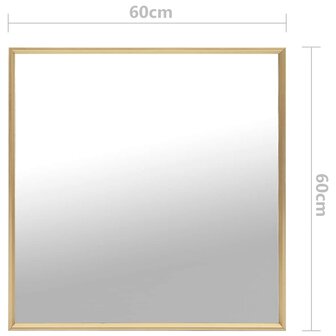 Spiegel 60x60 cm goudkleurig 5