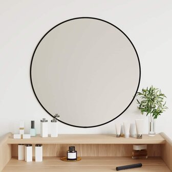 Wandspiegel rond &Oslash;60 cm zwart 1