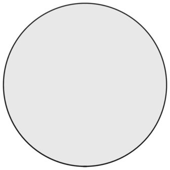 Wandspiegel rond &Oslash;60 cm zwart 2