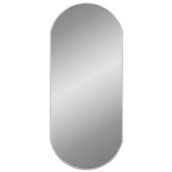 Wandspiegel 80x35 cm ovaal zilverkleurig 2