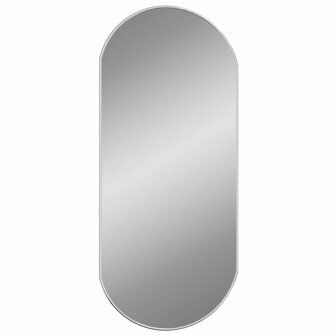 Wandspiegel 80x35 cm ovaal zilverkleurig 3