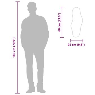 Wandspiegel 60x25 cm zilverkleurig 7