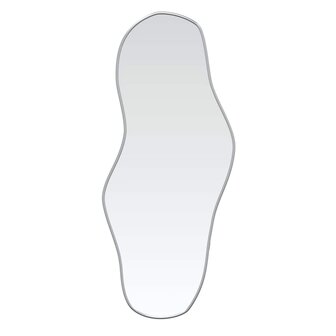 Wandspiegel 70x30 cm zilverkleurig 2