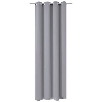 Gordijn met metalen ringen verduisterend 270x245 grijs 1