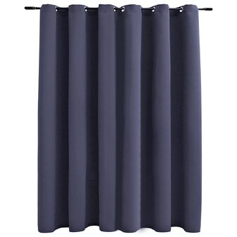 Gordijn verduisterend met metalen ringen 290x245 cm antraciet 2
