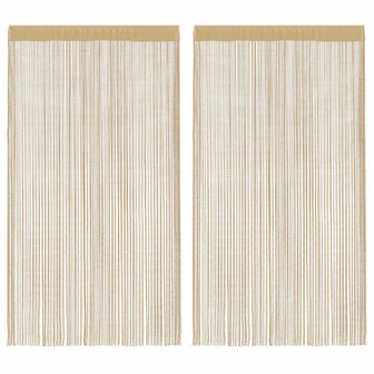Draadgordijnen 140x250 cm beige 2 st 1
