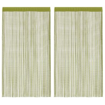 Draadgordijnen 140x250 cm groen 2 st 1