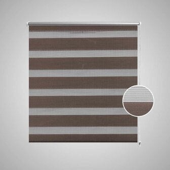 Duo rolgordijn 120 x 175 cm koffiebruin 3