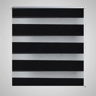 Duo rolgordijn 140 x 175 cm zwart 1