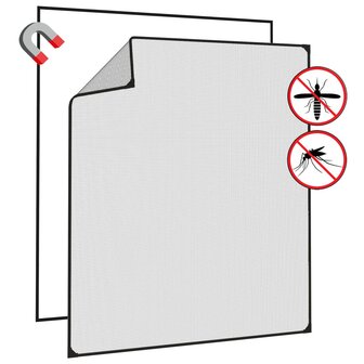 Insectenhor voor ramen magnetisch 120x140 cm antracietkleurig 4