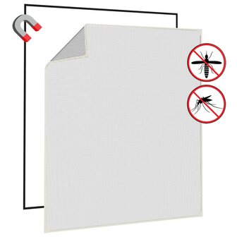 Insectenhor voor ramen magnetisch 130x150 cm wit 4