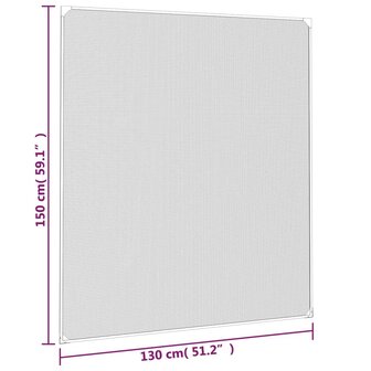 Insectenhor voor ramen magnetisch 130x150 cm wit 8