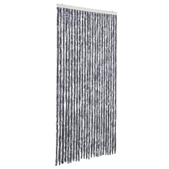 Vliegengordijn 100x220 cm chenille zilverkleurig 2