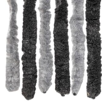 Vliegengordijn 100x220 cm chenille grijs en zwart 5