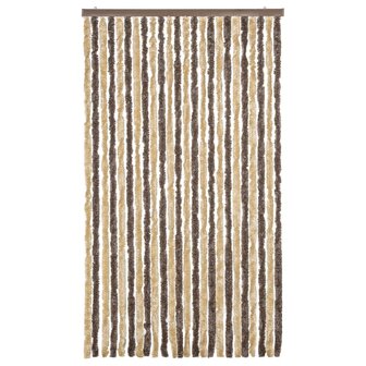 Vliegengordijn 100x220 cm chenille donkerbruin en beige 3