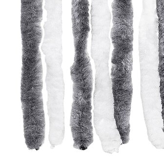 Vliegengordijn 100x230 cm chenille grijs en wit 6