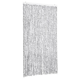 Vliegengordijn 100x230 cm chenille lichtgrijs en donkergrijs 2