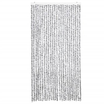 Vliegengordijn 100x230 cm chenille lichtgrijs en donkergrijs 3