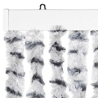 Vliegengordijn 100x230 cm chenille lichtgrijs en donkergrijs 4