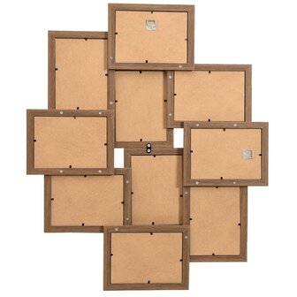 Fotolijst voor 10x(10x15 cm) foto MDF lichtbruin 3