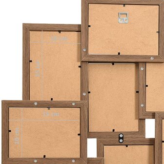 Fotolijst voor 10x(10x15 cm) foto MDF lichtbruin 7