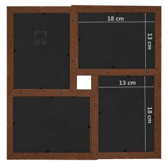 Fotolijst voor 24x(13x18 cm) foto MDF donkerbruin 7