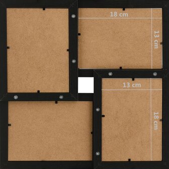 Fotolijst voor 24x(13x18 cm) foto MDF zwart 7