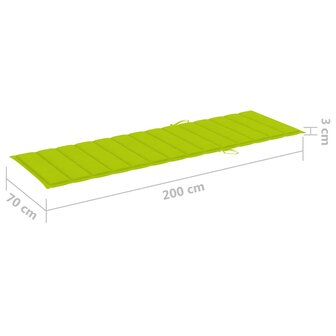 Ligbed met heldergroen kussen ge&iuml;mpregneerd grenenhout 8