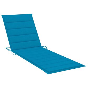 Ligbed met blauw kussen ge&iuml;mpregneerd grenenhout 4