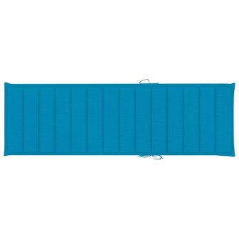 Ligbed met blauw kussen ge&iuml;mpregneerd grenenhout 5