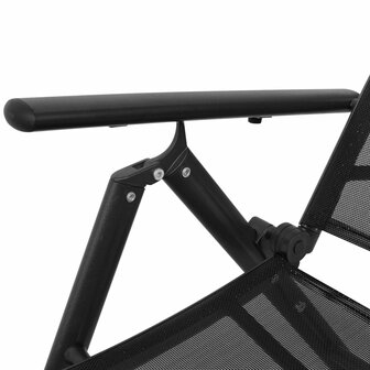 Ligbed inklapbaar aluminium zwart 4