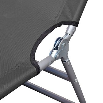 Ligbed inklapbaar met verstelbare rugleuning grijs 5