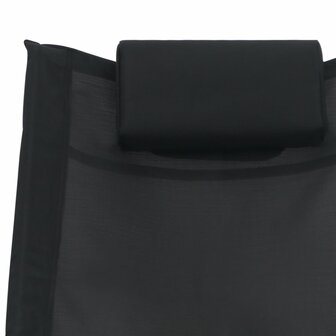 Ligbed met kussen textileen zwart 4