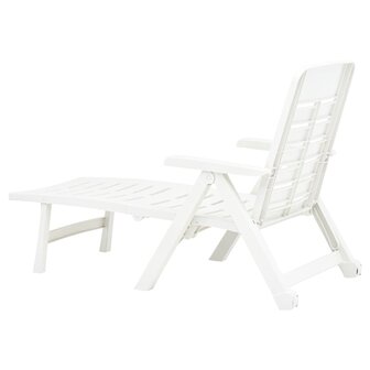 Ligbed inklapbaar kunststof wit 6