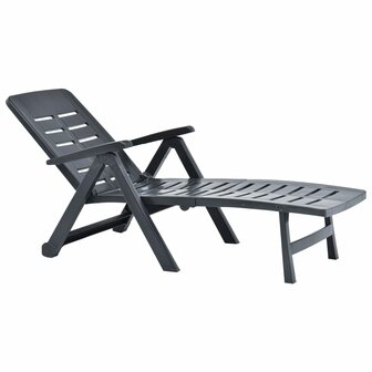 Ligbed inklapbaar kunststof antraciet 3
